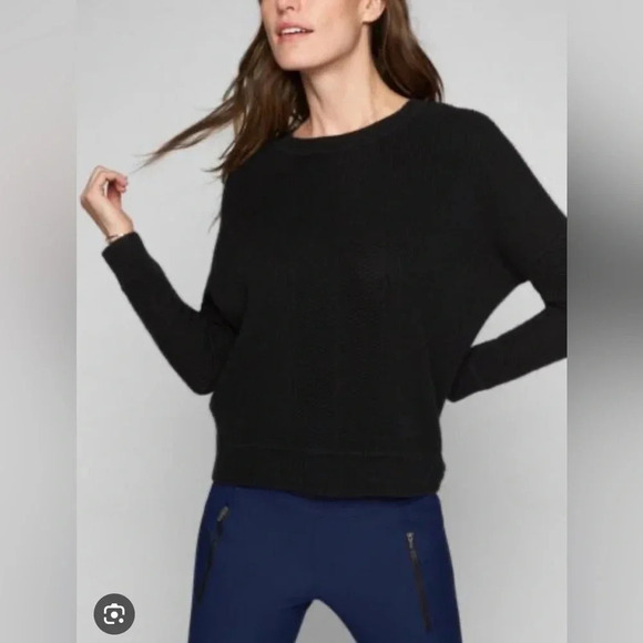 Athleta Sweaters - ATHLETA WOOL CASHMERE HABITAT SWEATER, Black, Small, VGUC, Drop Shoulder
